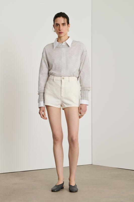 Short Cleo - Blanc Cassé - Coton - Femme