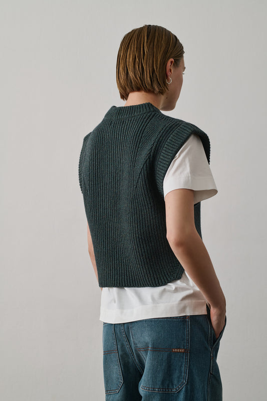 Pull Alky - Vert Forêt - Laine - Femme