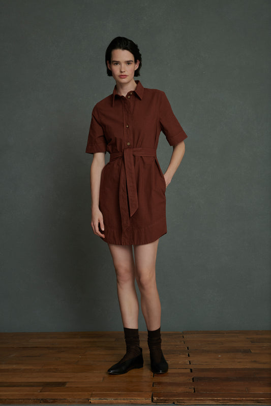 Robe Aziza - Terracotta - Coton - Femme