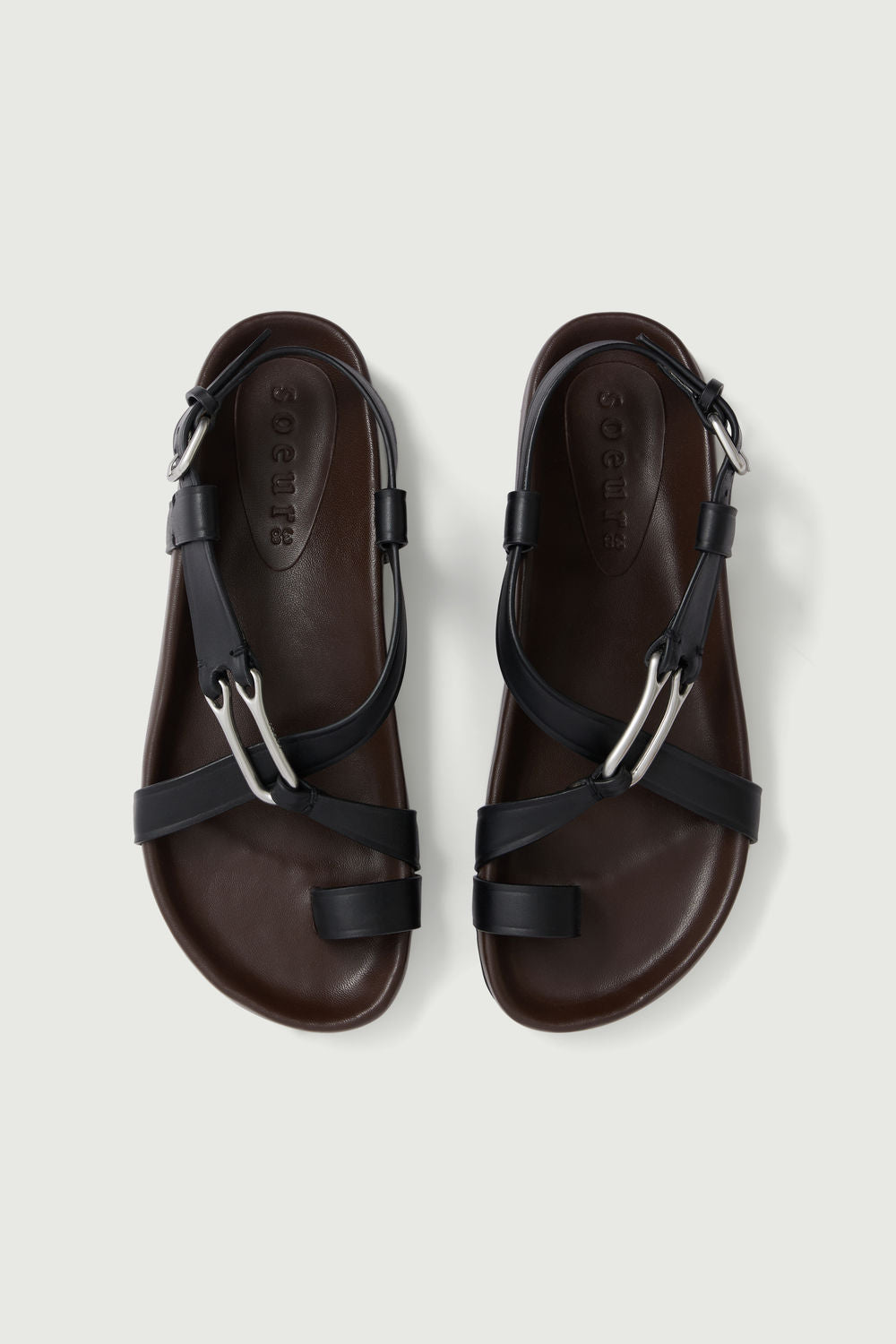 Sandales Cadaques - Noir - Cuir - Femme