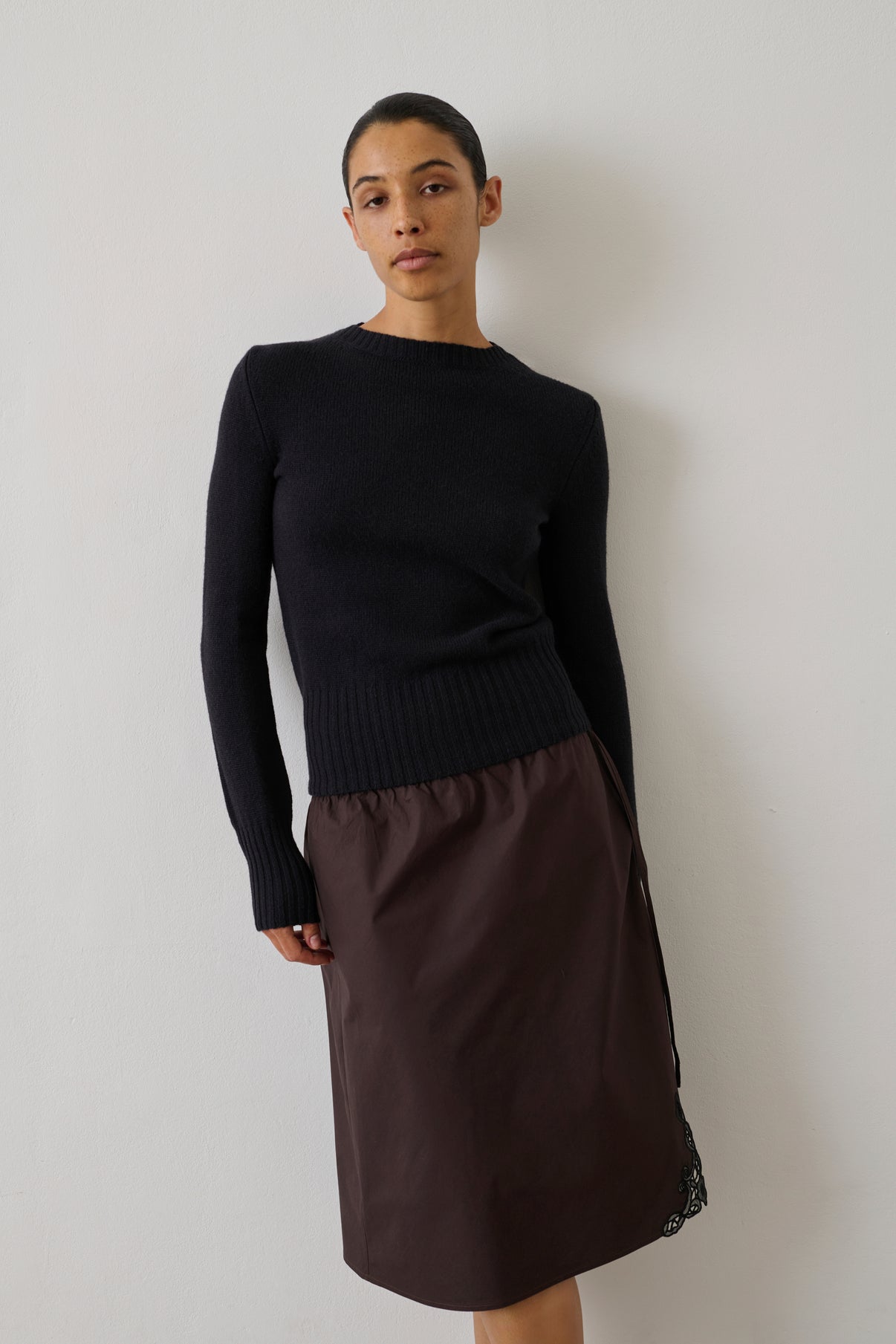 Pull Gipsy - Noir - Laine mérinos - Femme vue 1