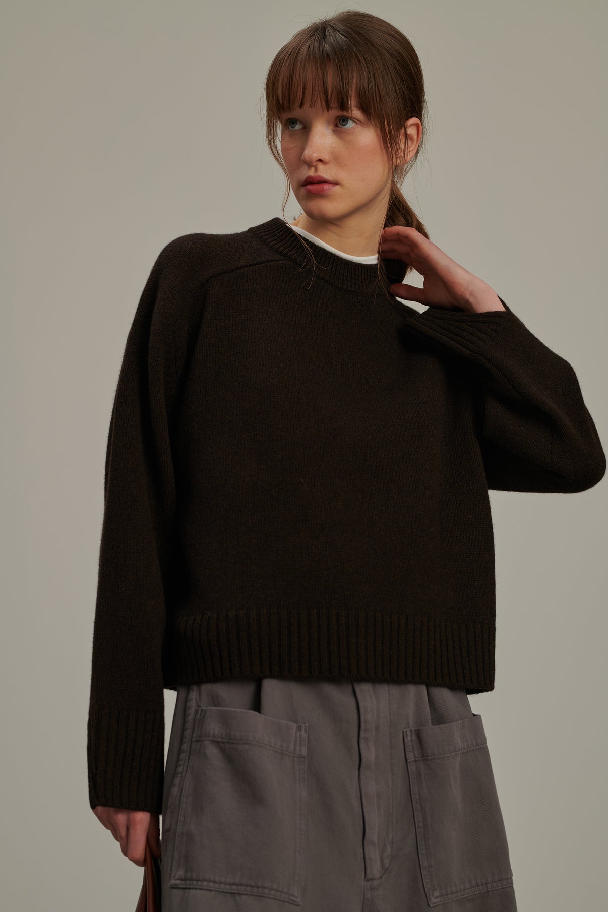 Pull Will - Chocolat - Laine - Femme vue 1