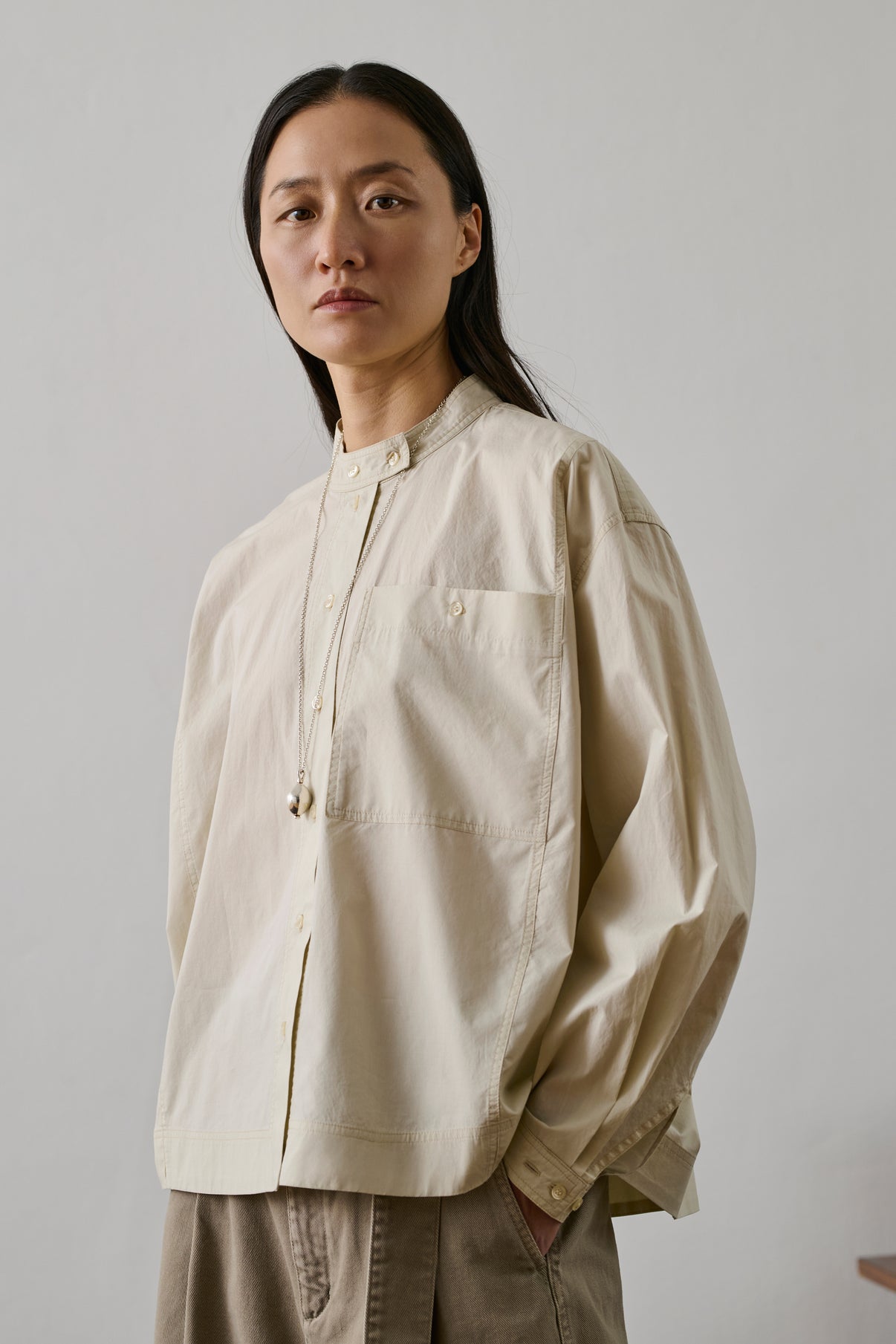 Chemise Chypre - Mastic - Coton - Femme vue 3