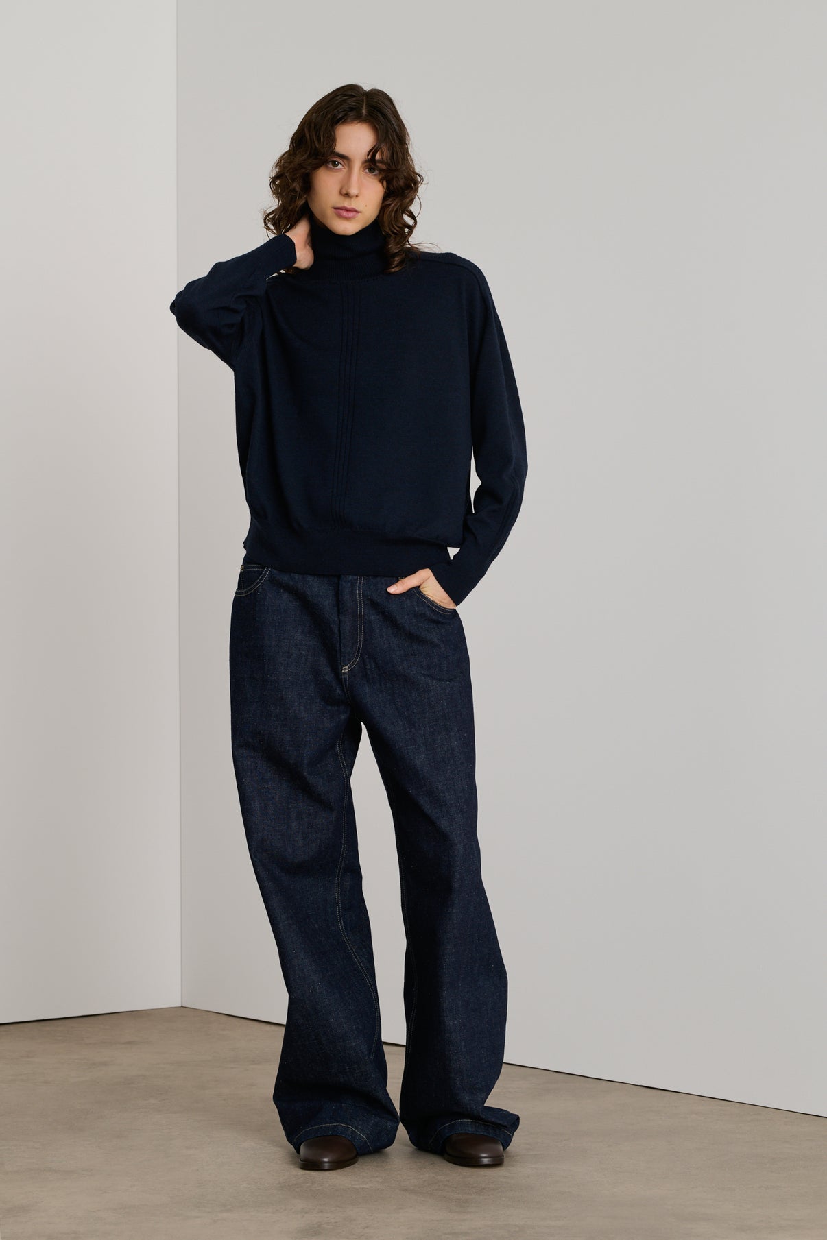 Pull Nord - Navy - Laine - Femme vue 1