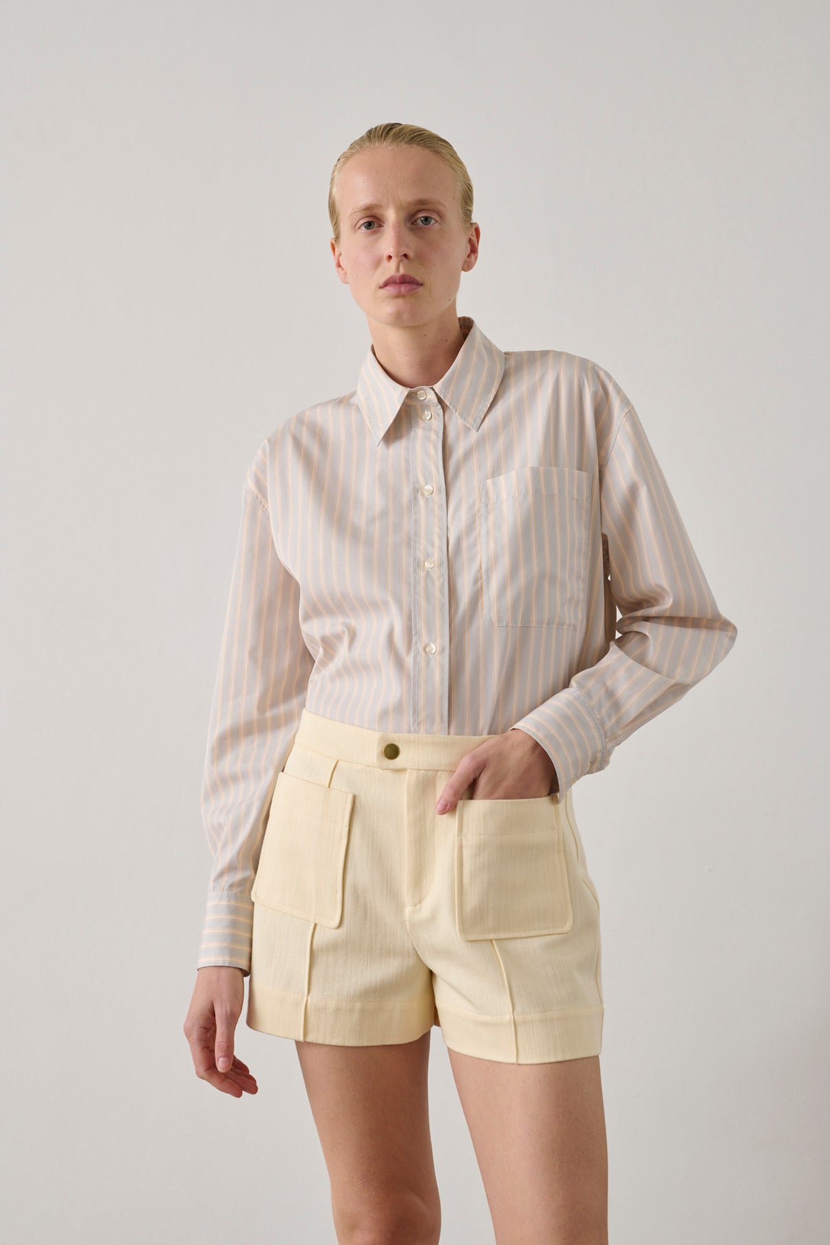 Short Hover - Crème - Coton - Femme vue 2