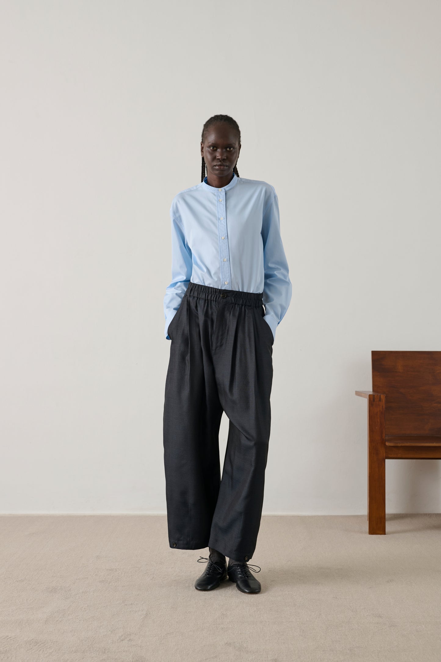 Chemise Bermudes - Bleu Ciel - Coton - Femme